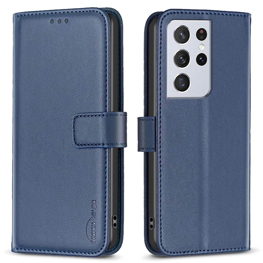 BINFEN COLOR BF17 For Samsung Galaxy S21 Ultra 5G Wallet Leather Phone Cover Stand Magnetic Closure Phone Case BINFEN COLOR BF17 For Samsung Galaxy S21 Ultra 5G Wallet Leather Phone Cover Stand Magnetic Closure Phone Case